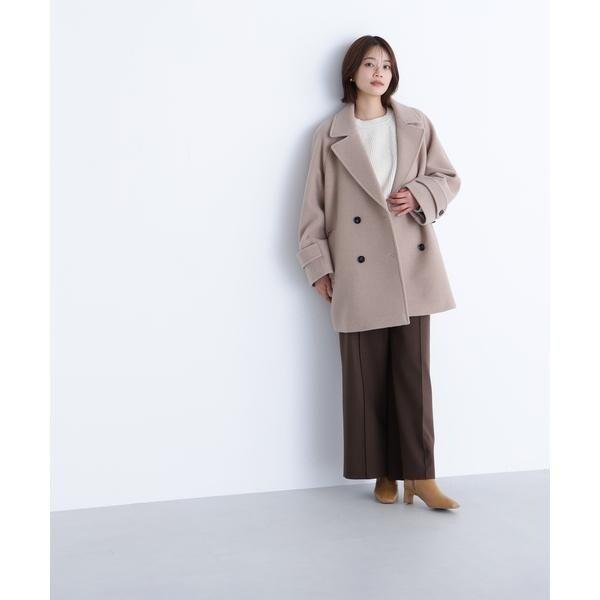 【NATURAL BEAUTY BASIC】ダブルブレストフォルムミドルコート ダブルブレストフォルムミドルコート 24AW｜ナチュラルビューティー
