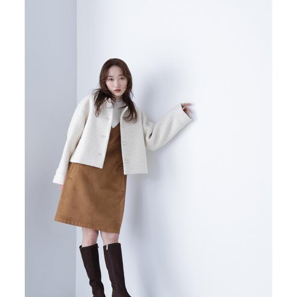 ステンカラーショートブルゾンNATURAL BEAUTY BASIC NATURAL BEAUTY BASIC（ナチュラルビューティーベーシック） ステン