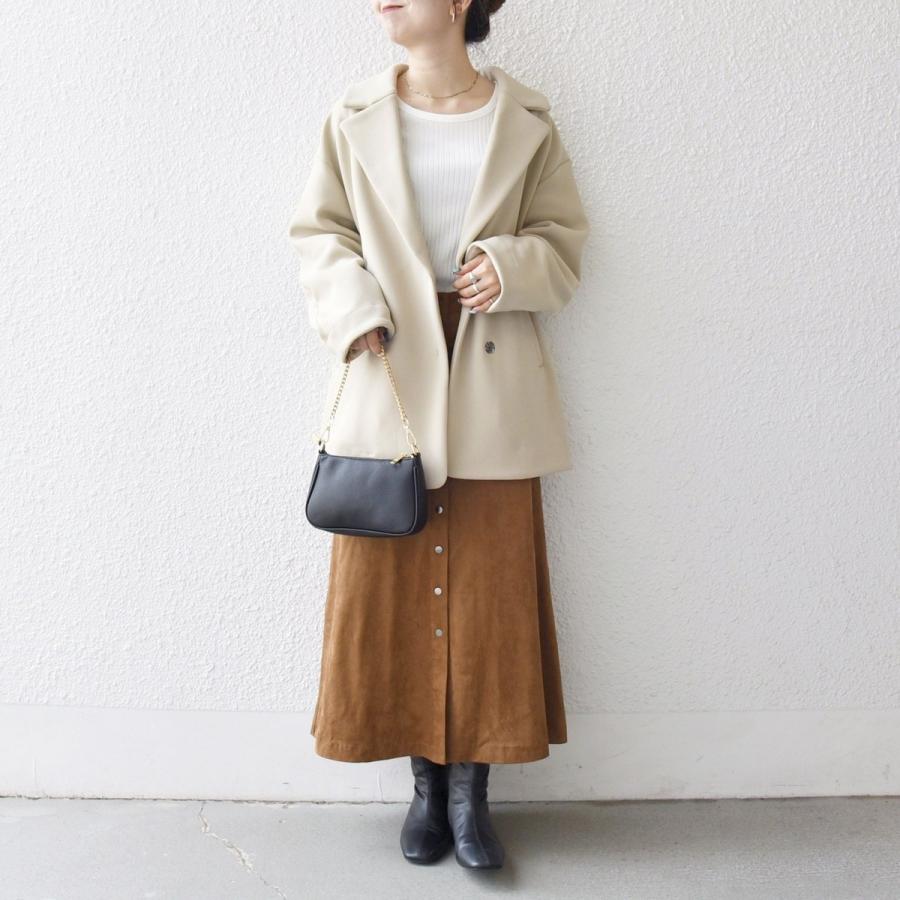 SHIPS any any:〈洗濯機可能〉ダンボール コクーン テーラード ミディ