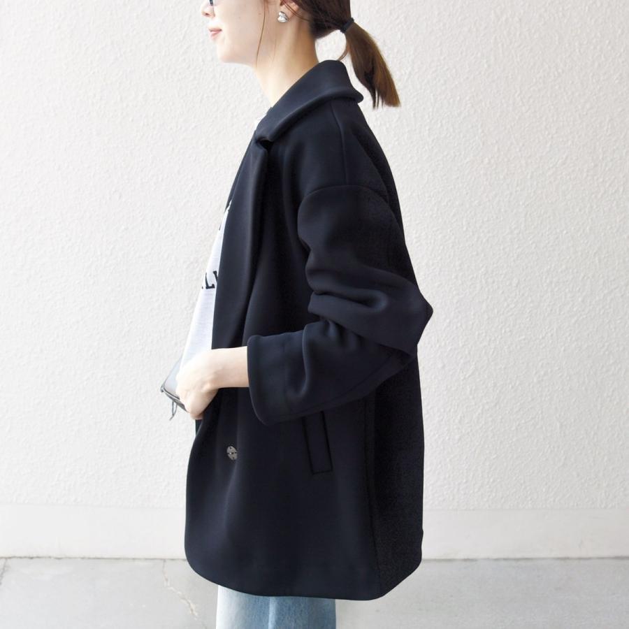 SHIPS any any:〈洗濯機可能〉ダンボール コクーン テーラード ミディ