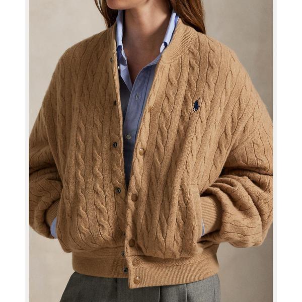 アキーム　美品　RALPH LAUREN　ミリタリーニットジャケット POLO RALPH LAUREN（ポロ・ラルフローレン） ケーブルニット ウール