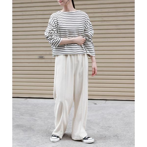 【新品】ハグオーワーBOX型ボーダーボートネックカットソー完売 SAINT JAMES OUESSANT BORDER コットン ボートネックプルオーバー