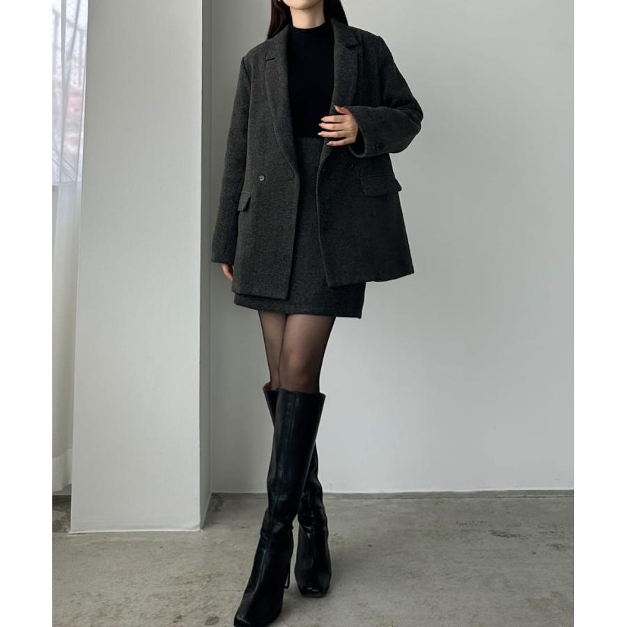 louere ヘリンボーンテーラードジャケット＋ミニスカートSET Mサイズ Louere ヘリンボーンテーラードジャケット＋ミニスカートSET（インパン