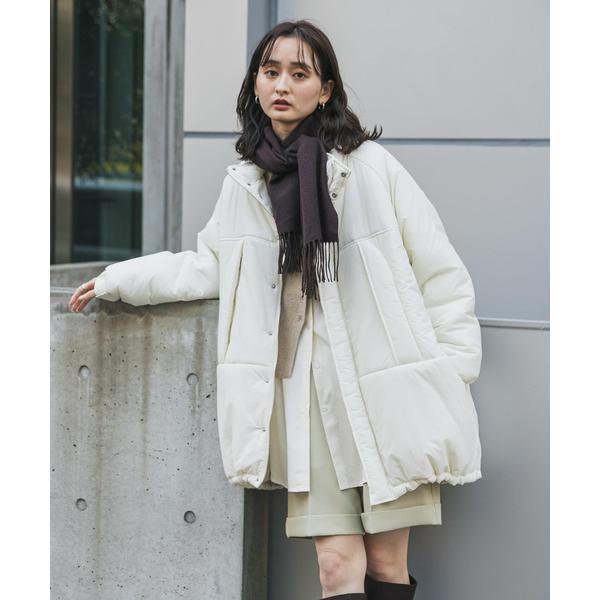 ロージーモンスター　フーディーバルーンマルチジャケット　撥水コート　白 moment+ ブルゾン ジャンバー シャカシャカナイロン裏キルトモンスター