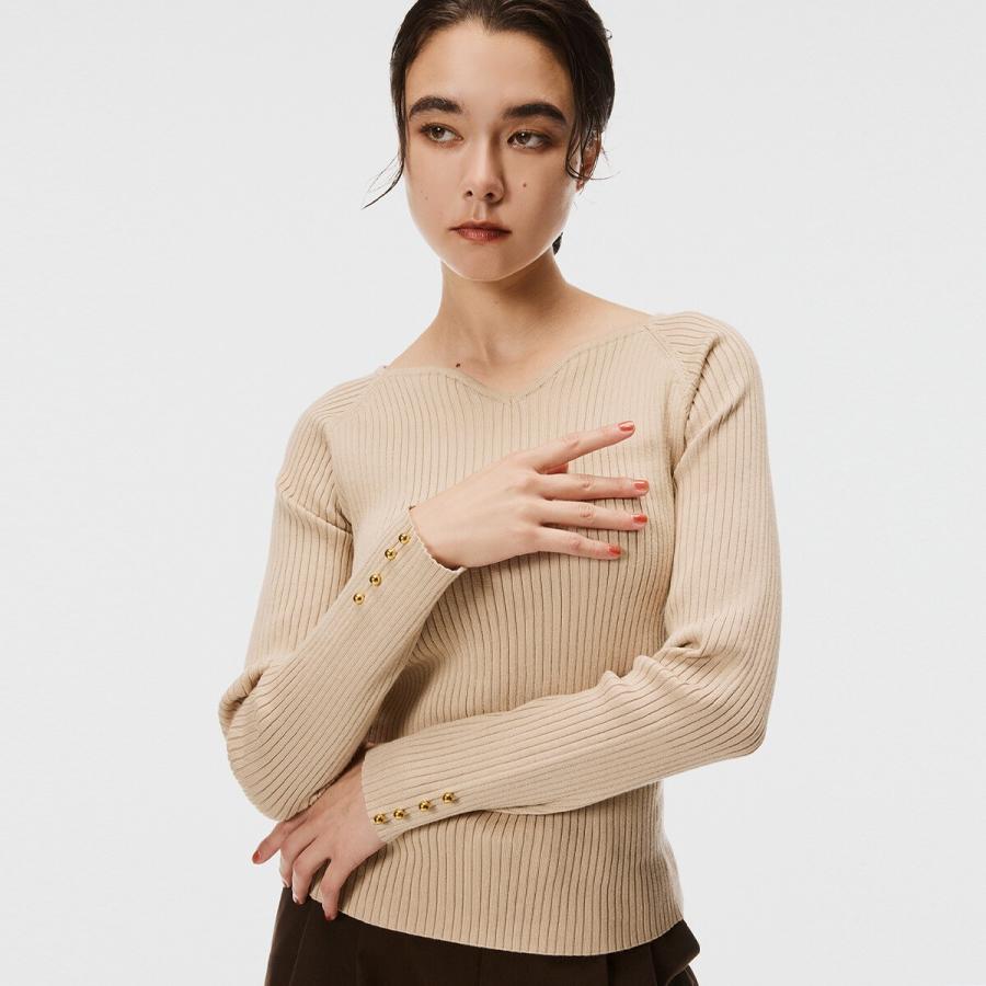 246 りこページB Graphpaper(グラフペーパー) 「Suvin Loose Rib Crew Neck Knit