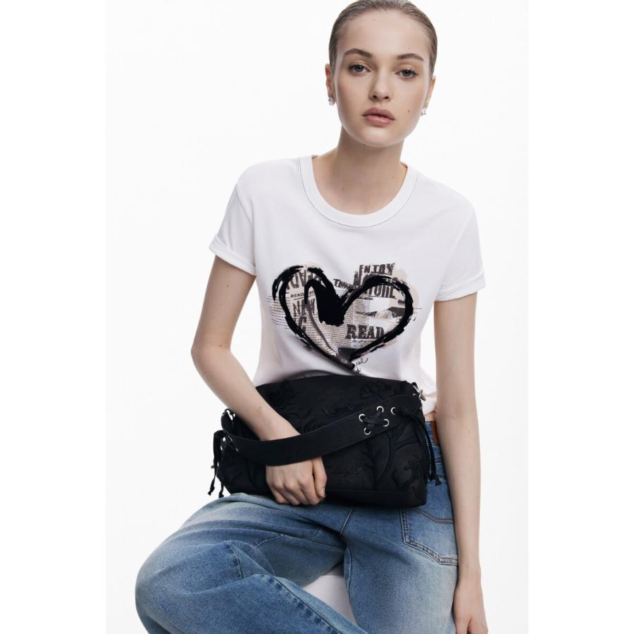 Desigual（デシグアル） 【2WAY】3Dフラワーエンボス加工ショルダー