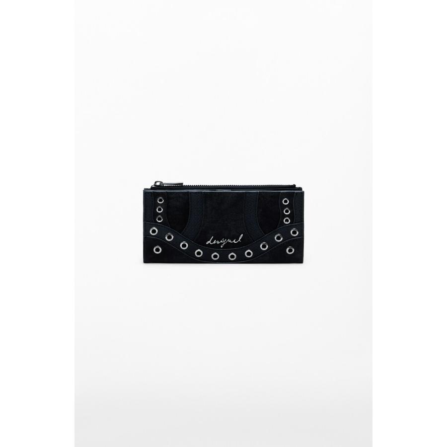 デシグアル（Desigual）/スタッズ付きバイソン柄ポケット長財布 Desigual（デシグアル） スタッズ付きバイソン柄ポケット長財布