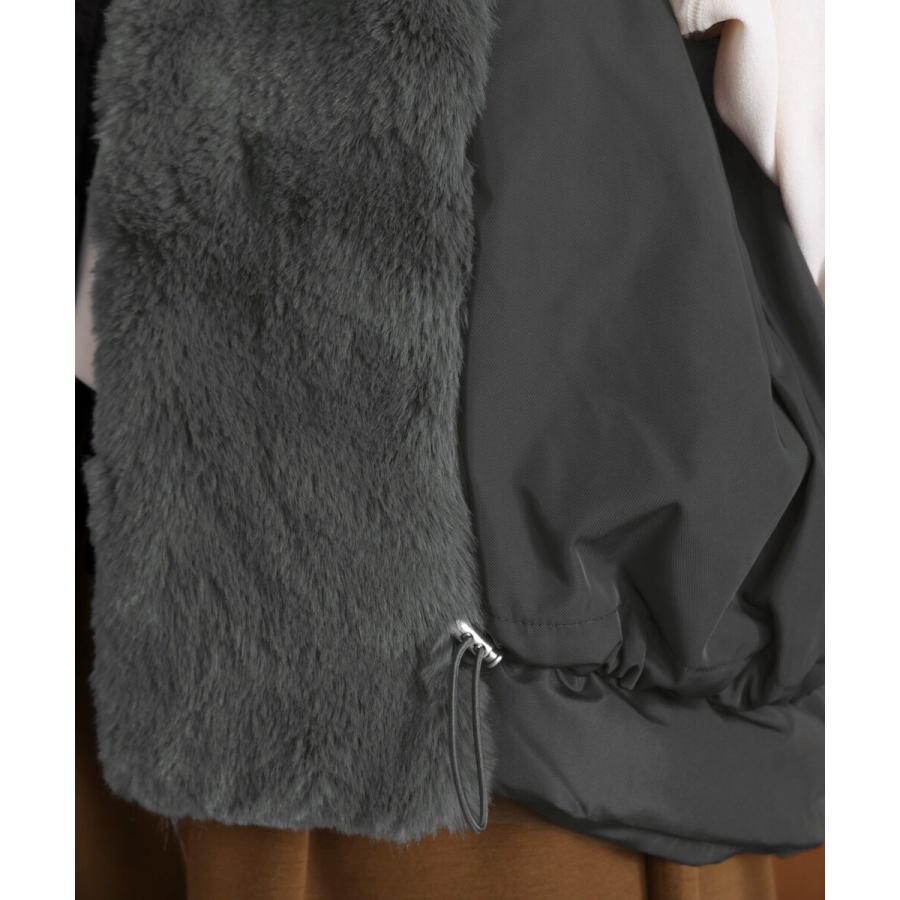 Bou Jeloud（ブージュルード） 異素材MIXダウンファーベスト