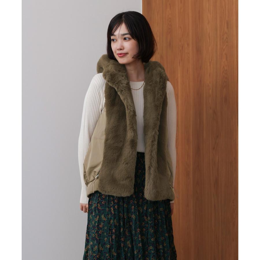 Bou Jeloud（ブージュルード） 異素材MIXダウンファーベスト