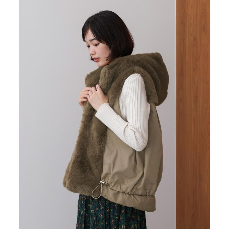 Bou Jeloud（ブージュルード） 異素材MIXダウンファーベスト