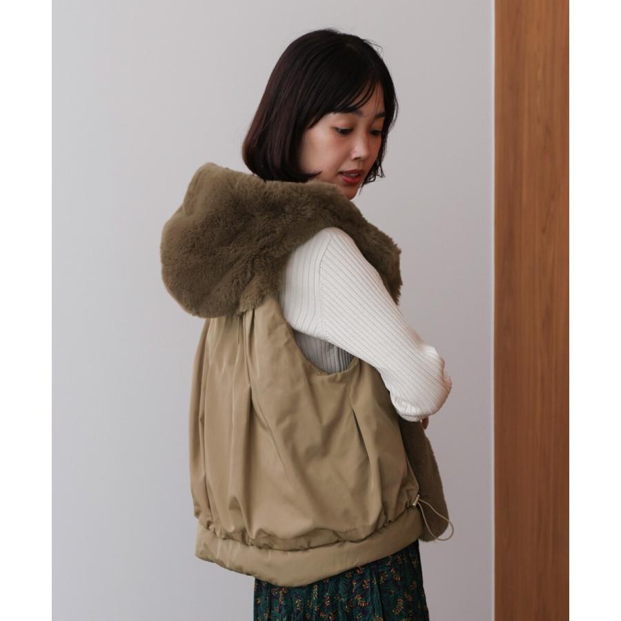 Bou Jeloud（ブージュルード） 異素材MIXダウンファーベスト