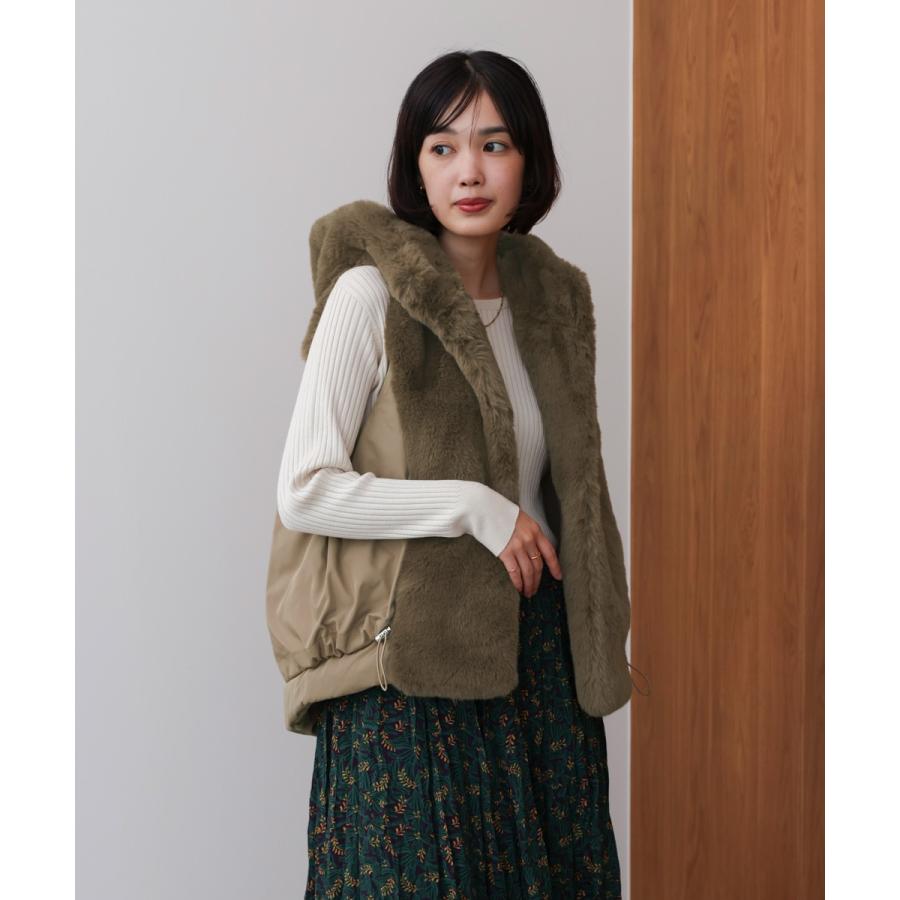 Bou Jeloud（ブージュルード） 異素材MIXダウンファーベスト