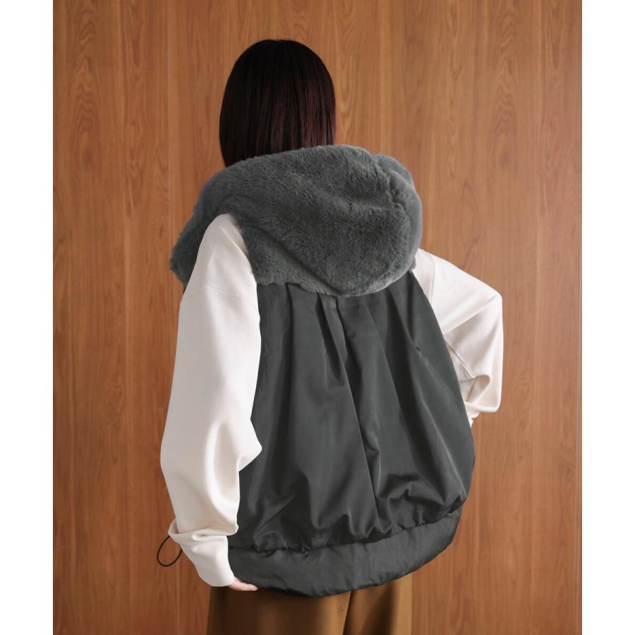 Bou Jeloud（ブージュルード） 異素材MIXダウンファーベスト