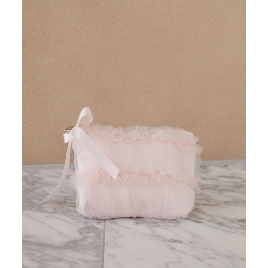 ジョリーフルール　メゾンドクチュール　40㎝たっぷりフリルリュック＆18㎝ポーチ Maison de FLEUR（メゾンドフルール） チュールフリルポーチ : マルイ