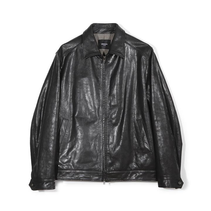 ゴートレザー ライダースブルゾンの画像