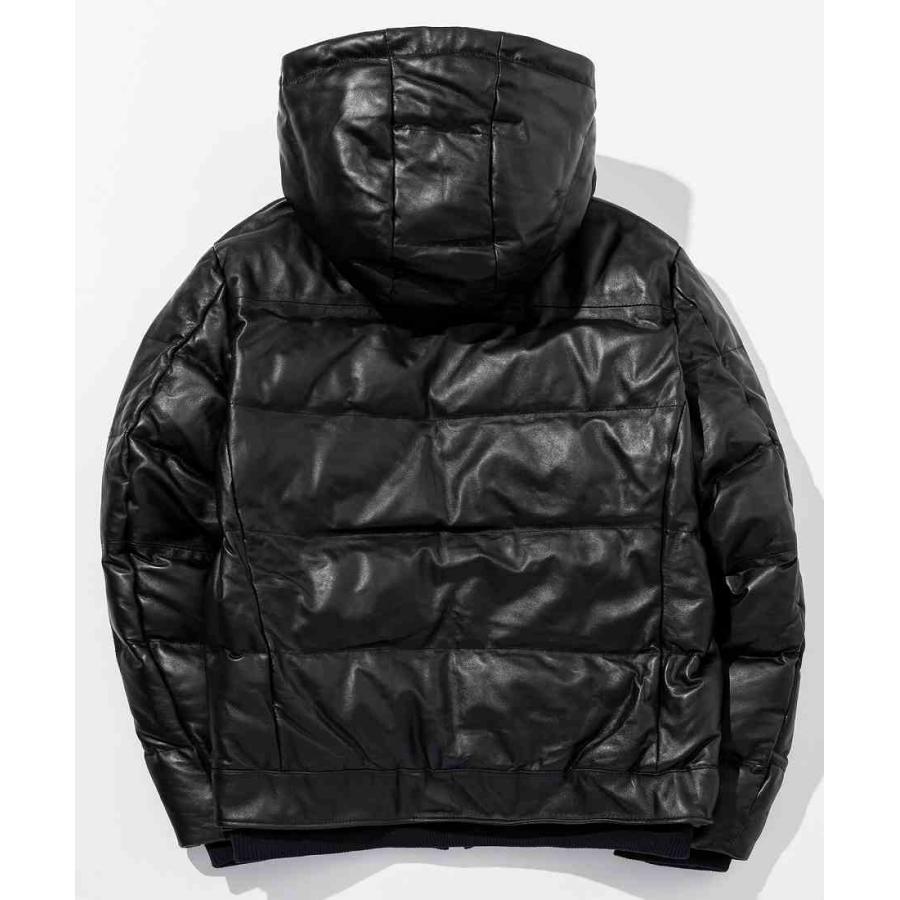 AKM Contemporary シープレザーレイヤードダウンジャケット【WEB/直営