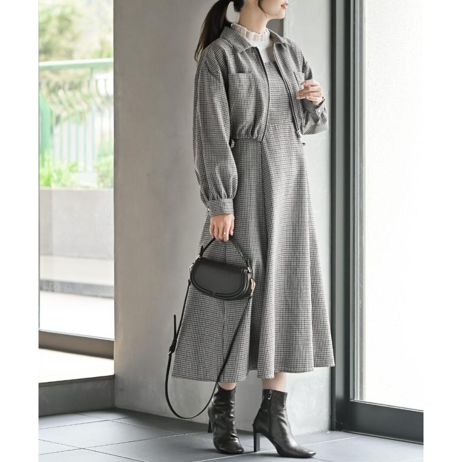 ルルウィルビー VIORAジャガードブルゾン、キャミワンピース