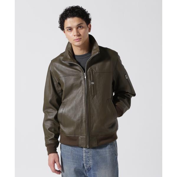 AVIREX（アヴィレックス） STAND LEATHER MA-1 MOD JACKET ／ スタンド