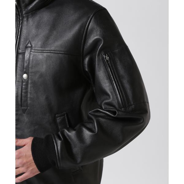 AVIREX（アヴィレックス） STAND LEATHER MA-1 MOD JACKET ／ スタンド