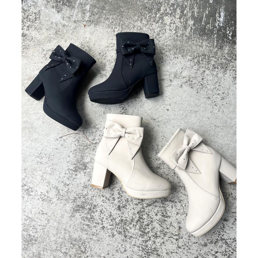 MAJESTIC LEGON（マジェスティックレゴン） 3WAYビジューリボンブーツ