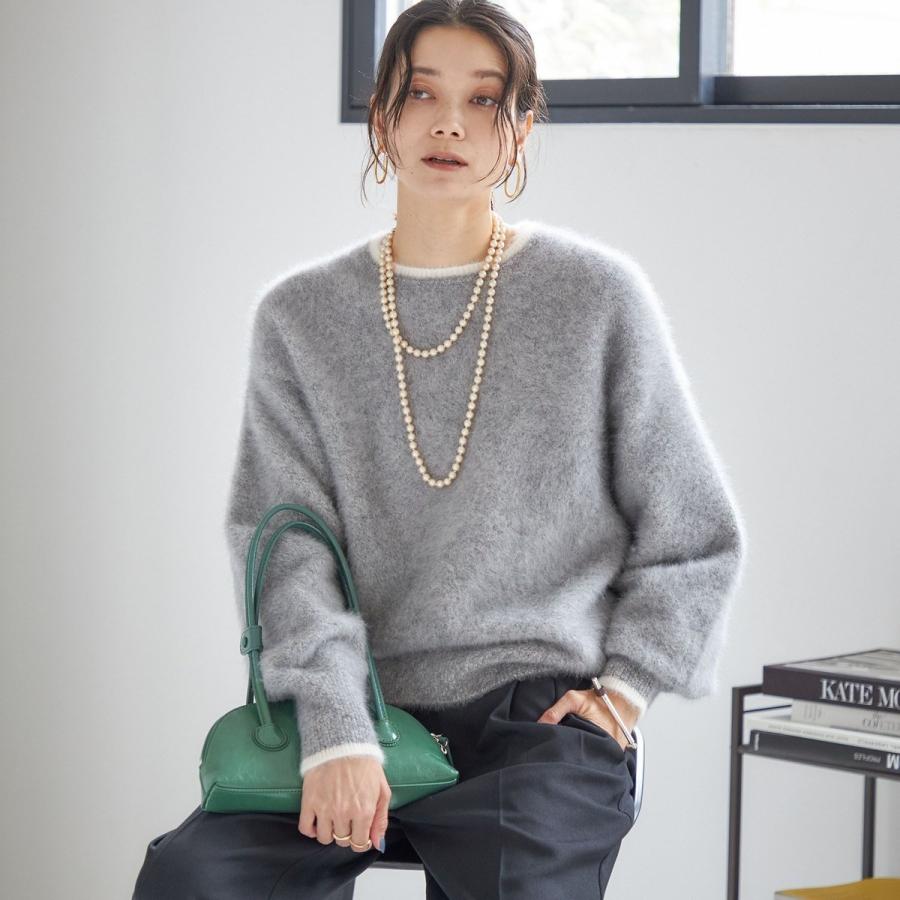 フォックス カシミヤ クルーネックニット SHIPS（シップス） 杢 フォックス カシミヤ クルーネック ニット プル