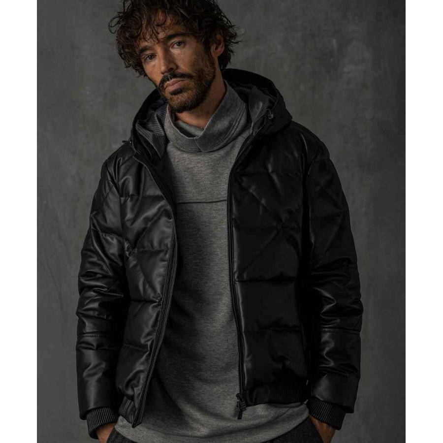 シーディーエム バイ カルぺディエム（CDM BY CARPEDIEM）/C DIEM ダイアキルト レザーダウンジャケット CDM BY CARPEDIEM（シーディーエムバイカルペディエム） C DIEM ダイア