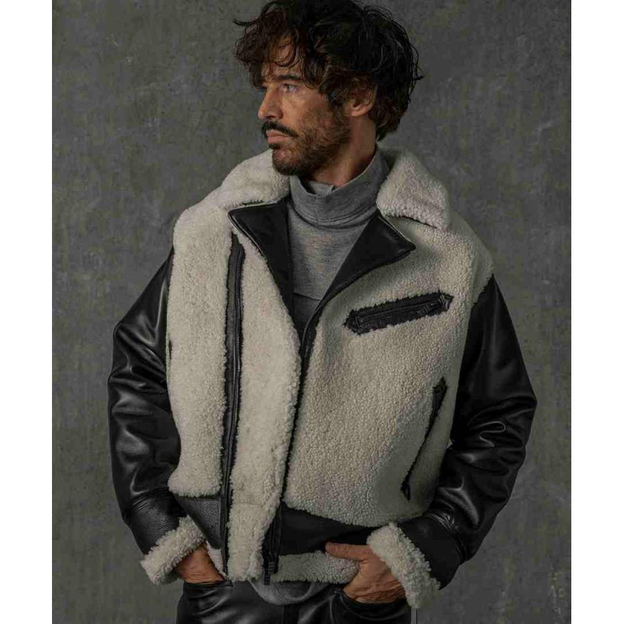C DIEM ムートン Wライダースジャケットの画像