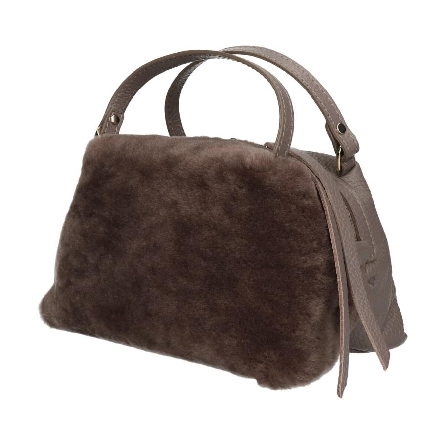 リパーニ（RIPANI）/RIPANI◆レザーコンビスモールサイズムートンバッグ RIPANI（リパーニ） RIPANI◇レザーコンビスモールサイズムートン