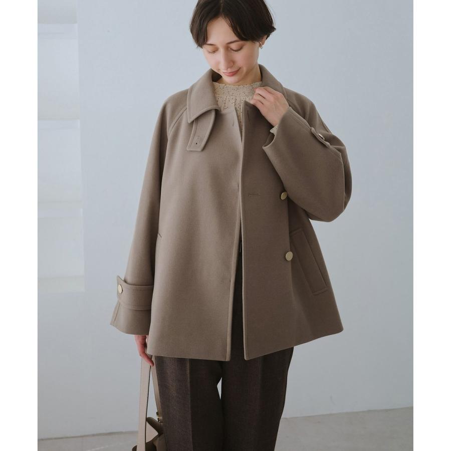 ROPE' PICNIC ジャージーメルトンシリーズ 金ボタンミドル丈コート
