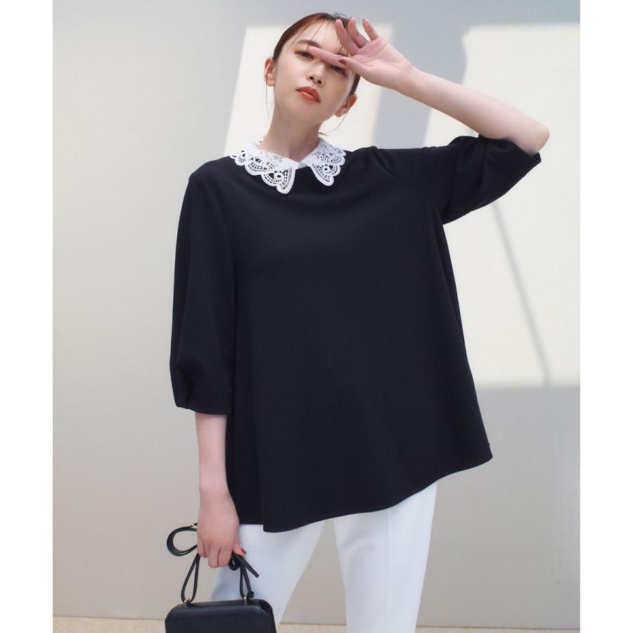 正規品 Lサイズ DimMoire おすましレース襟トップス【Black】 地雷 DimMoire【ディムモアール】おすましレース襟トップス/Black