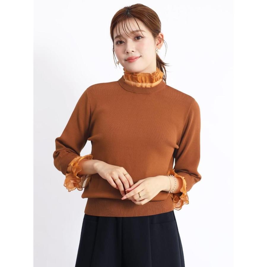 フェンネル（FENNEL）/ビッグチェックボトルネックニットトップス