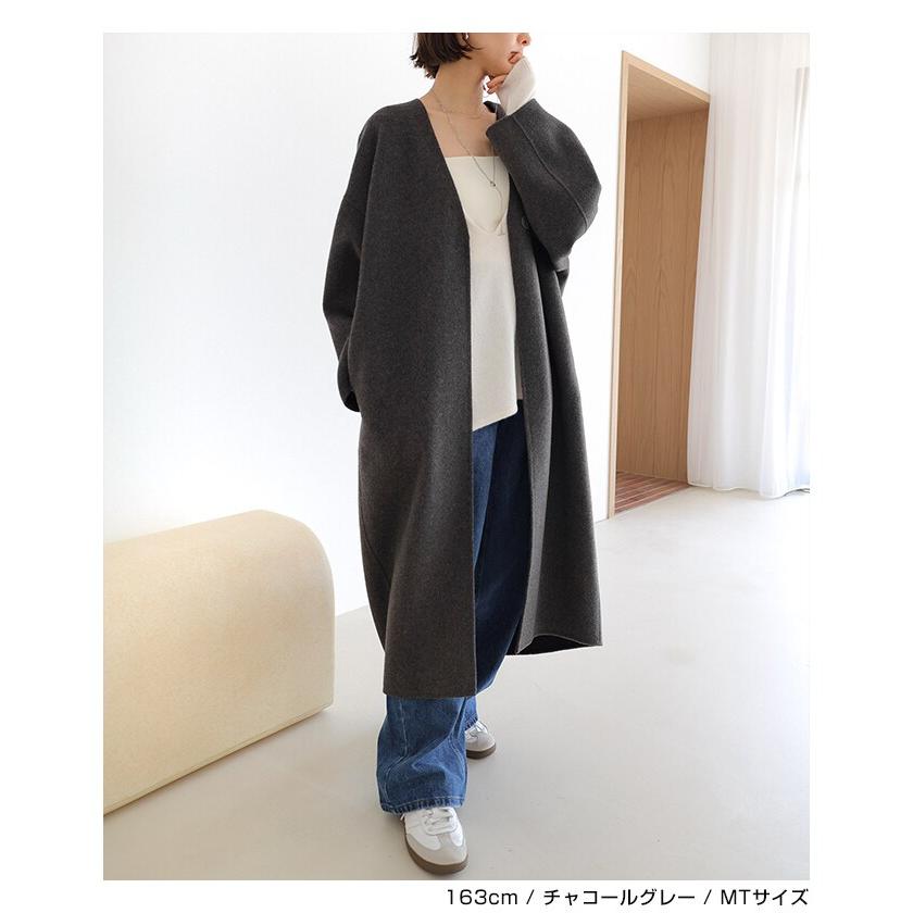 貴重！heve カラーコクーンコート navy 貴重！heve カラーコクーンコート navy