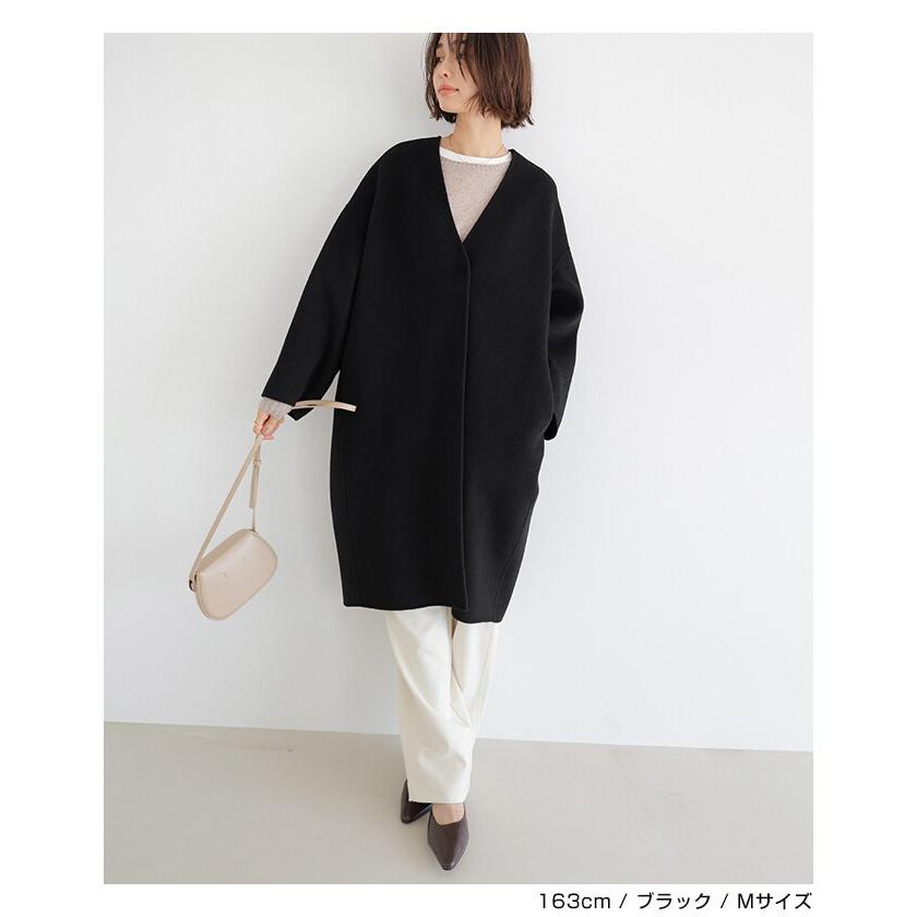 ノーカラー リバー コクーン コート evernavy エバーネイビー : マルイ