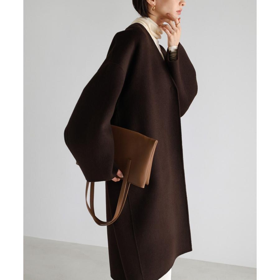 ノーカラー リバー コクーン コート evernavy エバーネイビー : マルイ