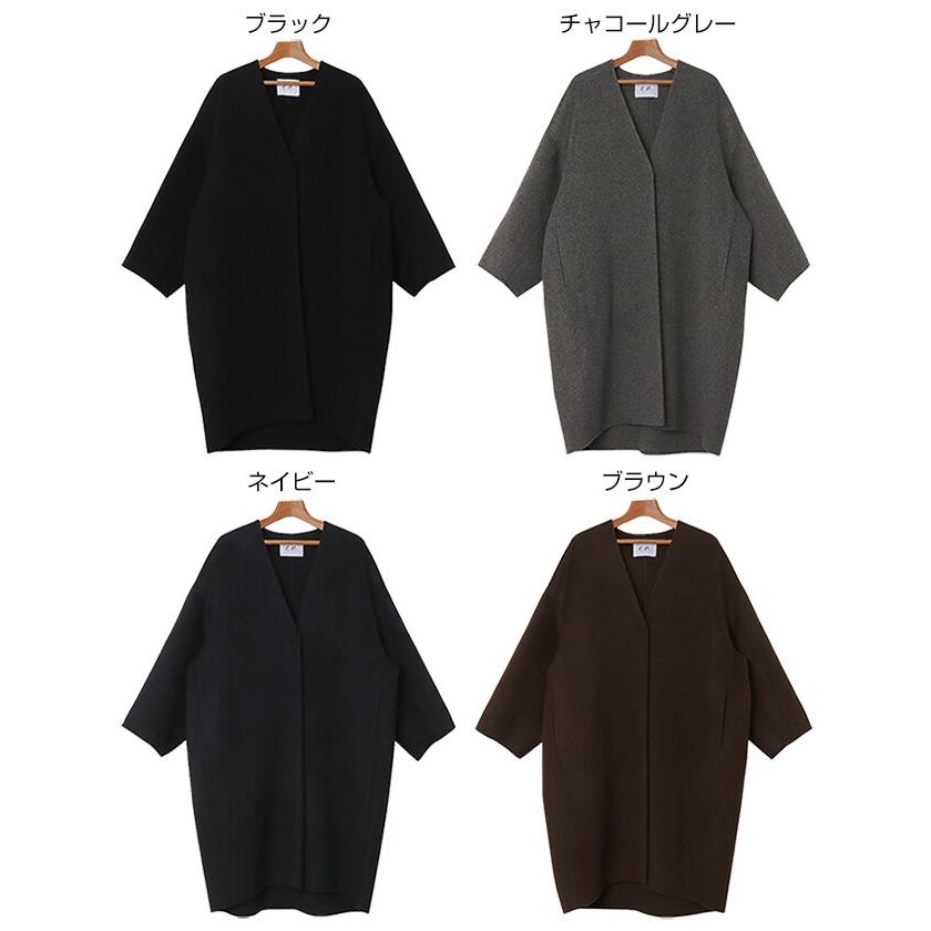 ノーカラー リバー コクーン コート evernavy エバーネイビー : マルイ