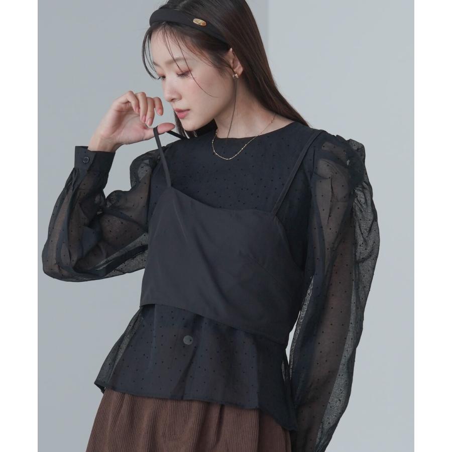 bab ビスチェ付き2wayブラウス セール】【nao×Bab】クロシェビスチェセット2WAYブラウス（シャツ
