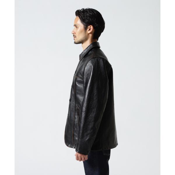 COWHIDE CARCOAT VINTAGE FINISHの画像