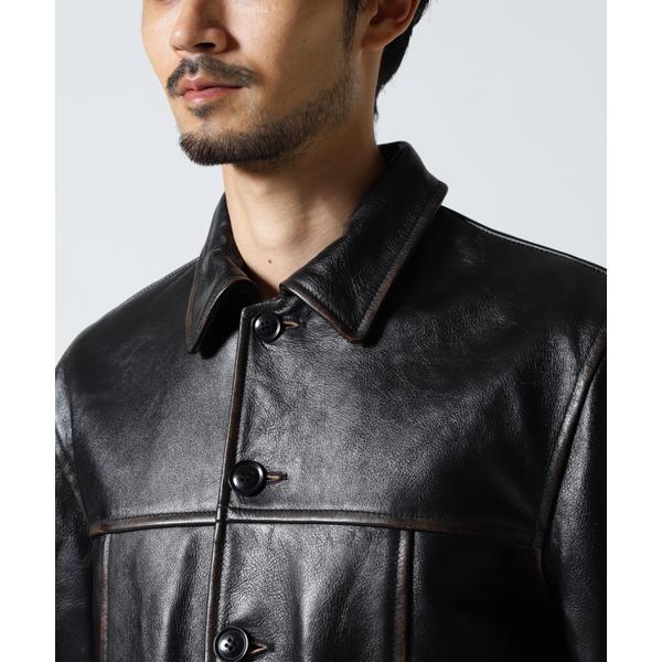 COWHIDE CARCOAT VINTAGE FINISHの画像