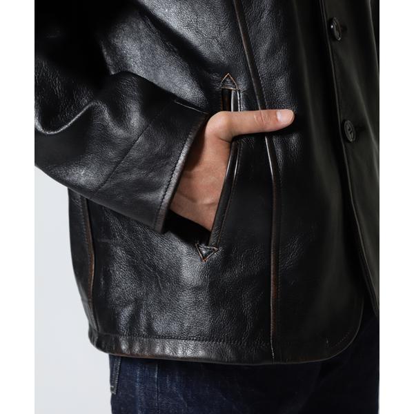 COWHIDE CARCOAT VINTAGE FINISHの画像