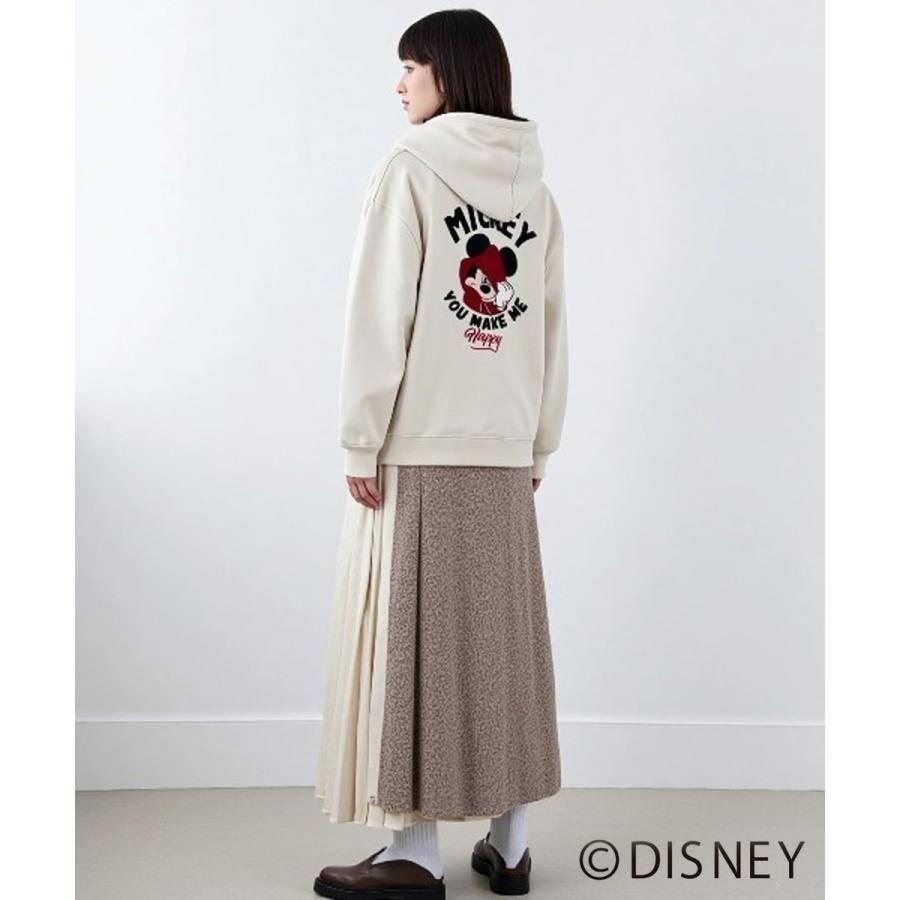 Disney（ディズニー） 【ミッキー】 裏起毛 サガラ アップリケ刺繍 