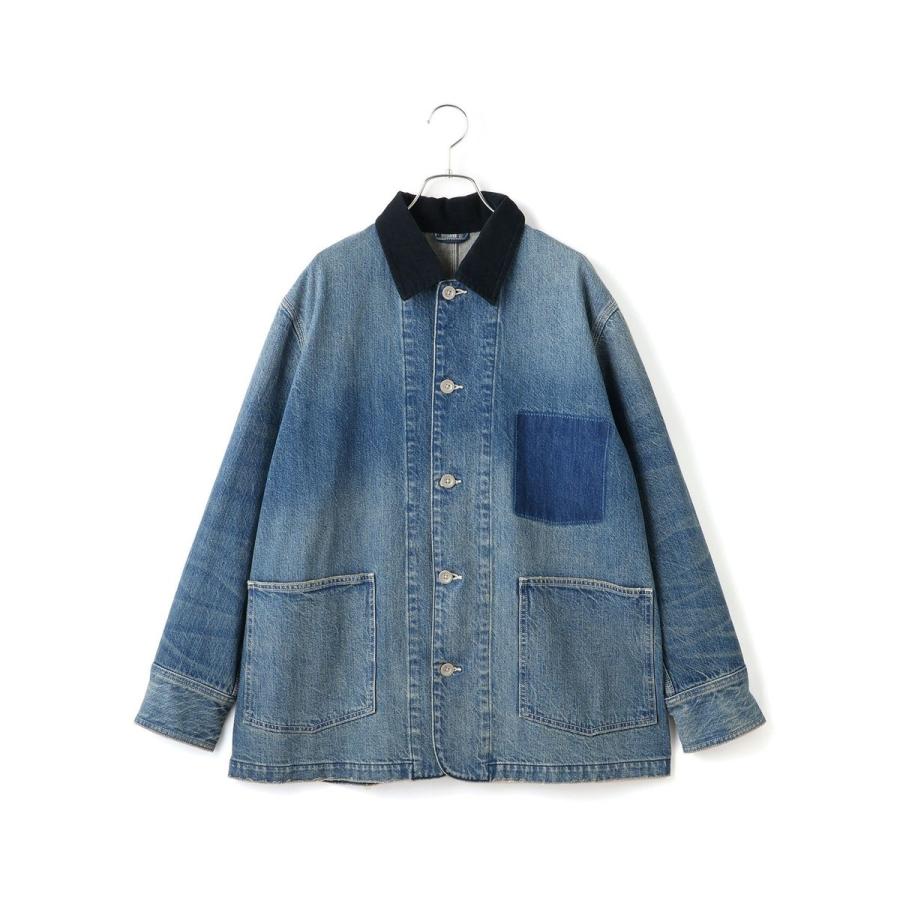 美品 アダムエロペ デニム＆カツラギカバーオール デニムジャケット ADAM ET ROPE'（アダムエロペ） 【サステナブル】デニム＆カツラギ