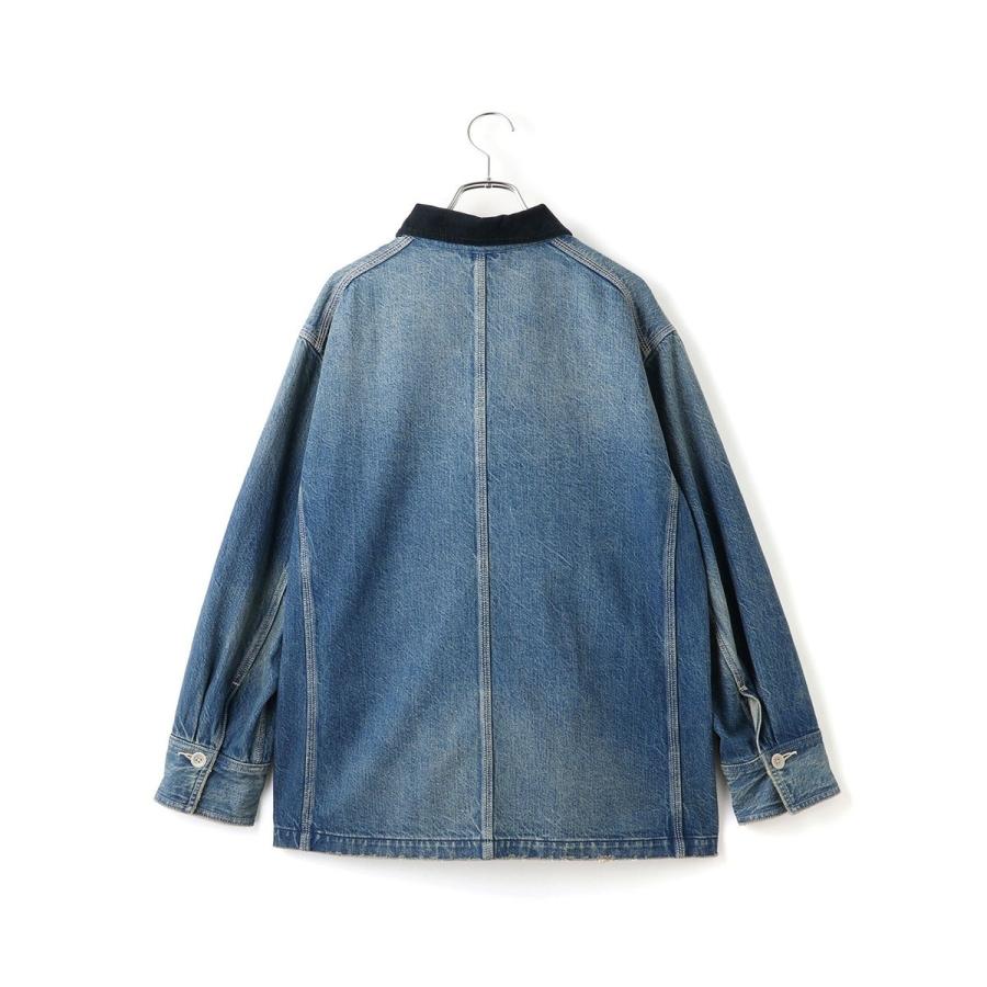 美品 アダムエロペ デニム＆カツラギカバーオール デニムジャケット ADAM ET ROPE'（アダムエロペ） 【サステナブル】デニム＆カツラギ