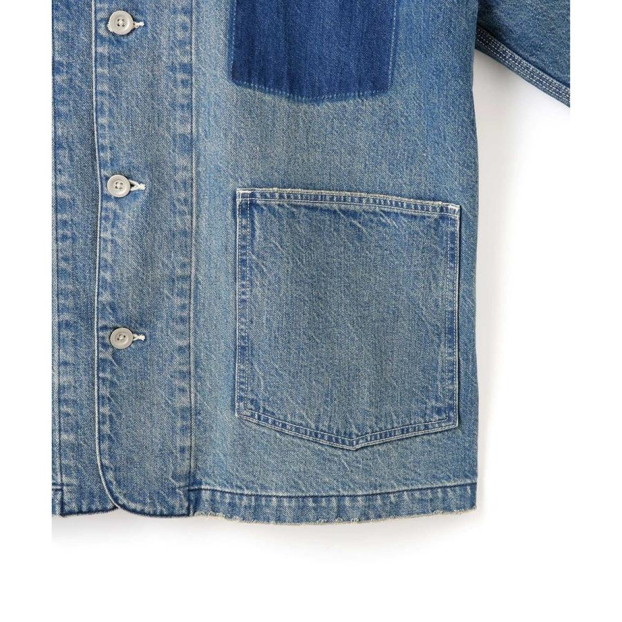 美品 アダムエロペ デニム＆カツラギカバーオール デニムジャケット ADAM ET ROPE'（アダムエロペ） 【サステナブル】デニム＆カツラギ