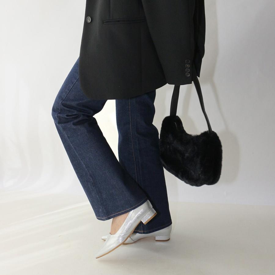 Fin（フィン） 【25秋冬新作】ポインテッドトゥ切替えフラットシューズ