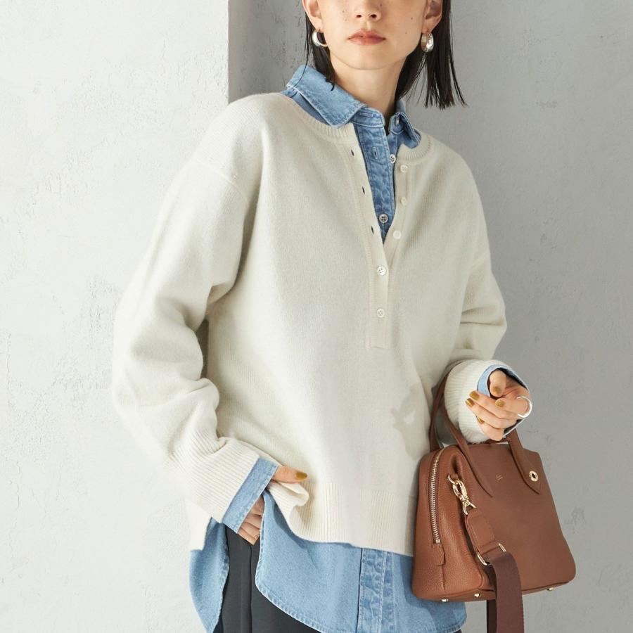 SHIPS（シップス） 〈手洗い可能〉ウール カシミヤ 2WAY プルオーバー