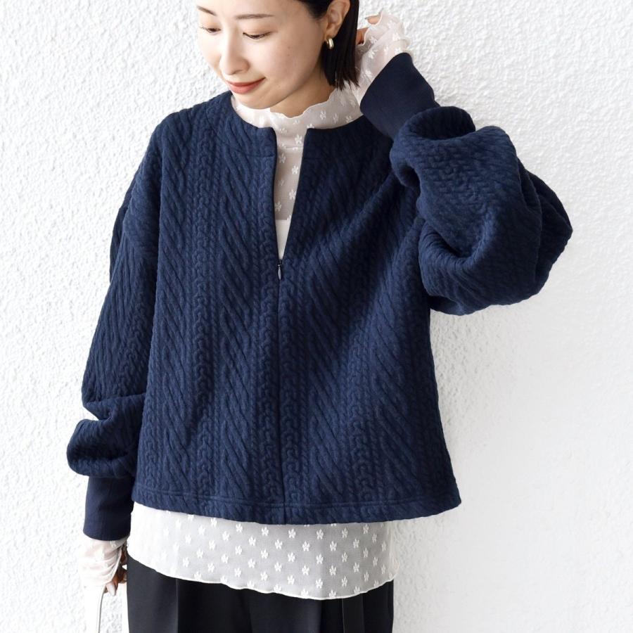 SHIPS（シップス） 〈手洗い可能〉ケーブル ジャージー スキッパー