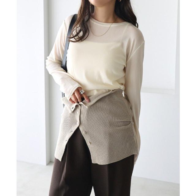 【 (⃔ ꒪꒳꒪̟ )⃕↝さん専用ページ 】サリー長袖トップス シアー andme 【選べるネックデザイン】 長袖 シアー トップス : マルイ