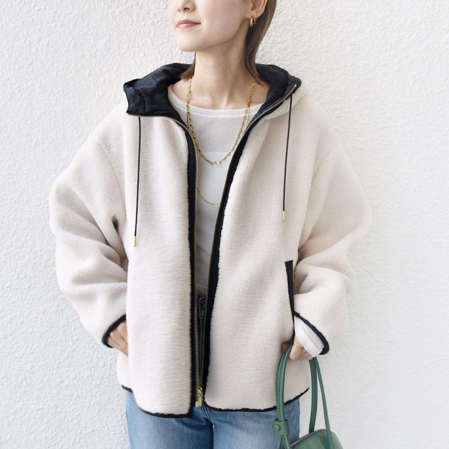 SHIPS（シップス） 【WEB限定】ボア 配色 フード ブルゾン : マルイ