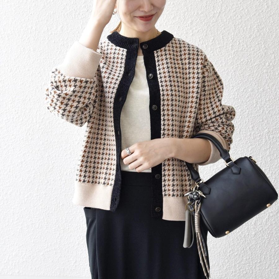 SHIPS any any:〈手洗い可能〉モールヤーン クルーネック 千鳥柄