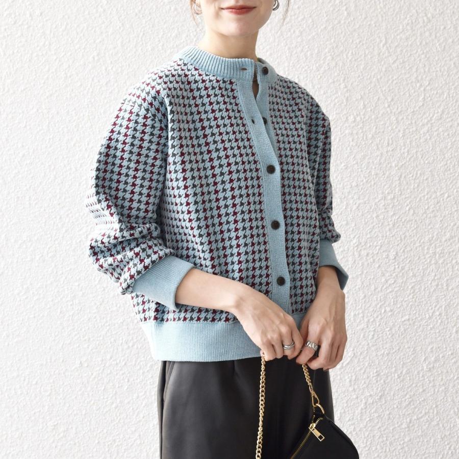 SHIPS any any:〈手洗い可能〉モールヤーン クルーネック 千鳥柄